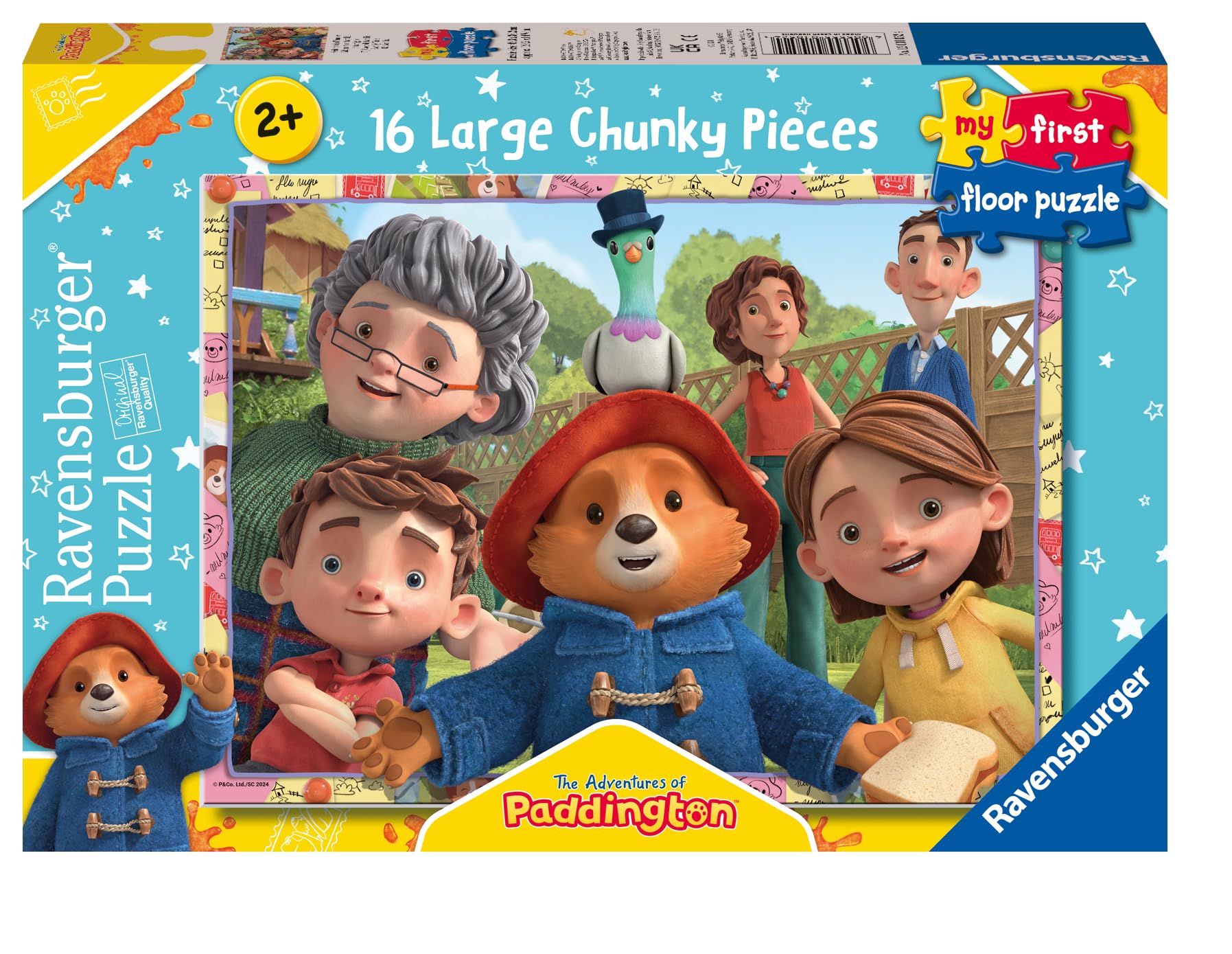Ravensburger Paddington Bear First Floor Jigsaw Puzzle for Kids Age 24 Months Up (2 Years) - 16 Pieces - Educational Toddler Toy