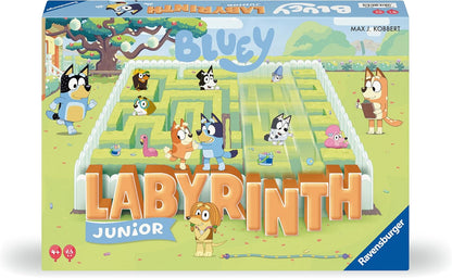 Ravensburger Bluey Toys and Gifts - Junior Labyrinth The Moving Maze Board Game for Kids Age 4 Years Up