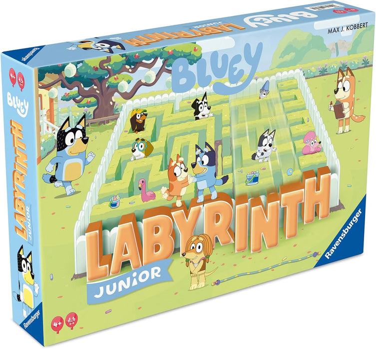 Ravensburger Bluey Toys and Gifts - Junior Labyrinth The Moving Maze Board Game for Kids Age 4 Years Up