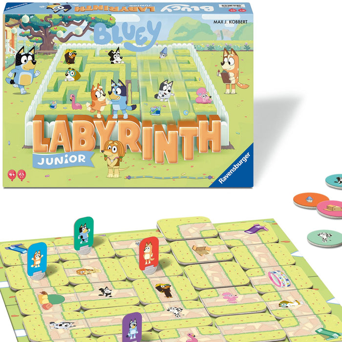 Ravensburger Bluey Toys and Gifts - Junior Labyrinth The Moving Maze Board Game for Kids Age 4 Years Up