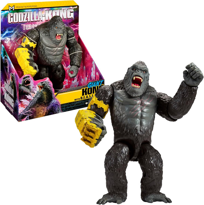 Monsterverse - Figura Giant King Kong basada en la película de Godzilla vs. Kong, Figura de 28 cm, Accesorios incluidos para recrear luchas, Múltiple puntos de articulación, +3 años, Famosa (MN300200