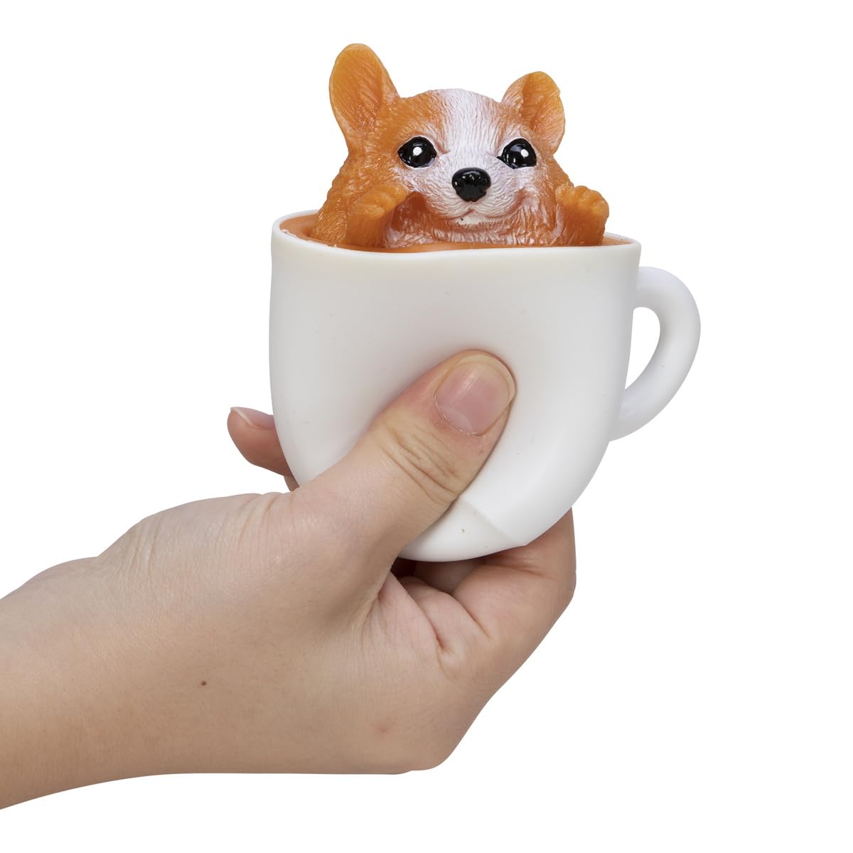 Schylling Pup in a Cup - Aprieta para revelar adorables compañeros con temática de cafeína, el estilo puede variar (paquete de 1