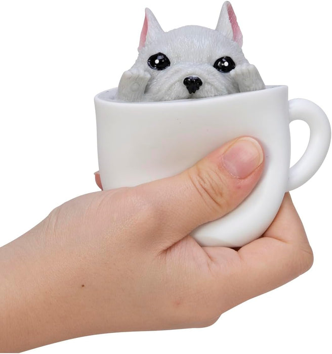 Schylling Pup in a Cup - Aprieta para revelar adorables compañeros con temática de cafeína, el estilo puede variar (paquete de 1