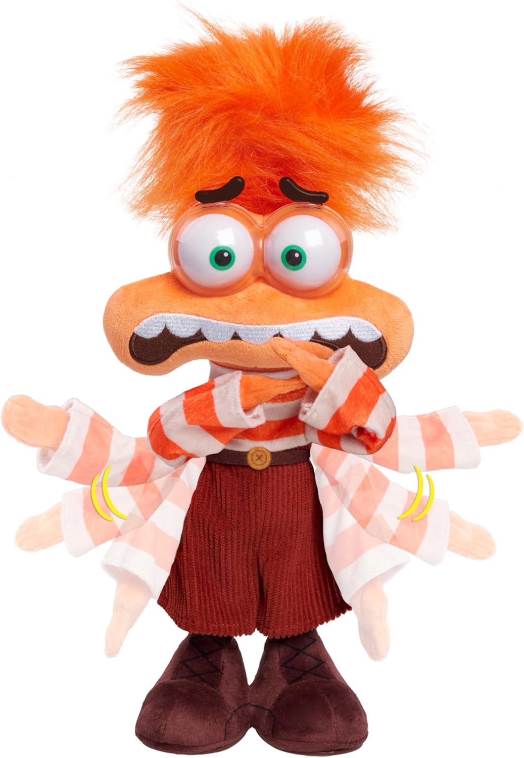 Just Play Disney und Pixar Alles Steht Kopf 2 – Shaking with Anxiety – Plüschpuppe, 33 cm groß, mit Soundeffekten, Kinderspielzeug ab 3 Jahren