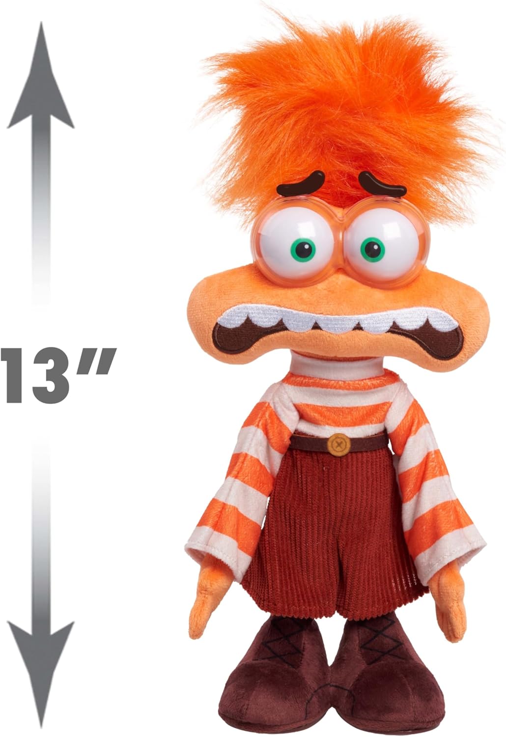 Just Play Disney und Pixar Alles Steht Kopf 2 – Shaking with Anxiety – Plüschpuppe, 33 cm groß, mit Soundeffekten, Kinderspielzeug ab 3 Jahren