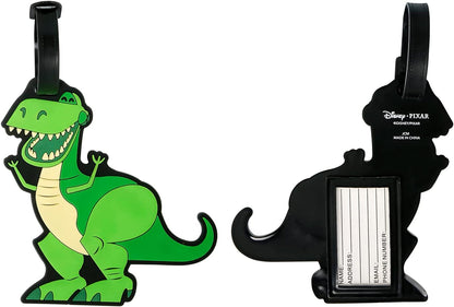 Disney Peers Hardy Toy Story Buzz & Rex Green, White & Purple 2 Piece Luggage Tags