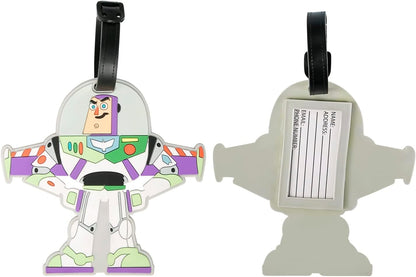 Disney Peers Hardy Toy Story Buzz & Rex Green, White & Purple 2 Piece Luggage Tags