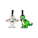 Disney Peers Hardy Toy Story Buzz & Rex Green, White & Purple 2 Piece Luggage Tags