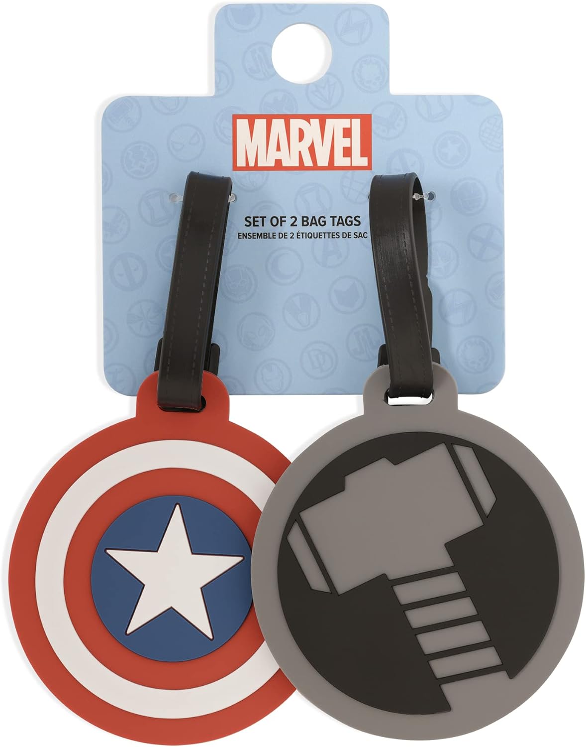 Peers Hardy - Disney Marvel Thor and Captain America 2 Piece Luggage Tag Set