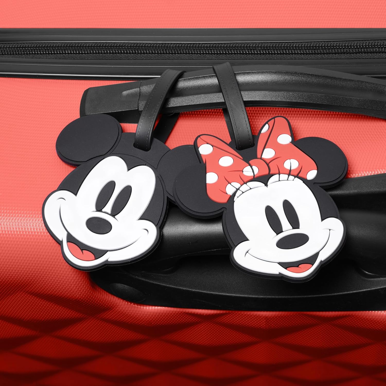 Peers Hardy - Disney Mickey and Minnie Mouse Red and Black 2 Piece Luggage Tag Set