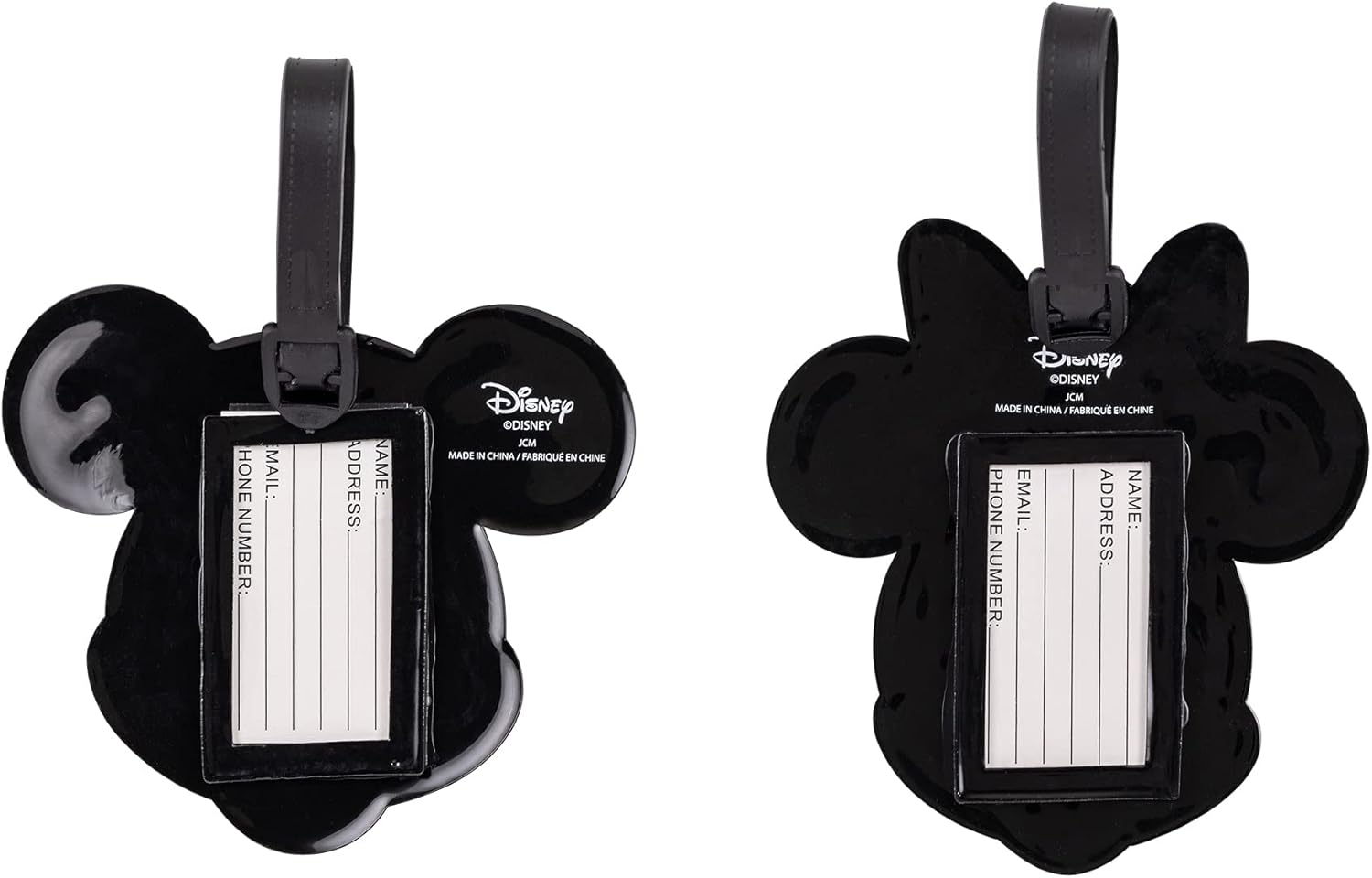 Peers Hardy - Disney Mickey and Minnie Mouse Red and Black 2 Piece Luggage Tag Set