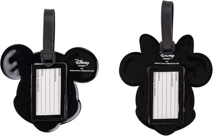 Peers Hardy - Disney Mickey and Minnie Mouse Red and Black 2 Piece Luggage Tag Set