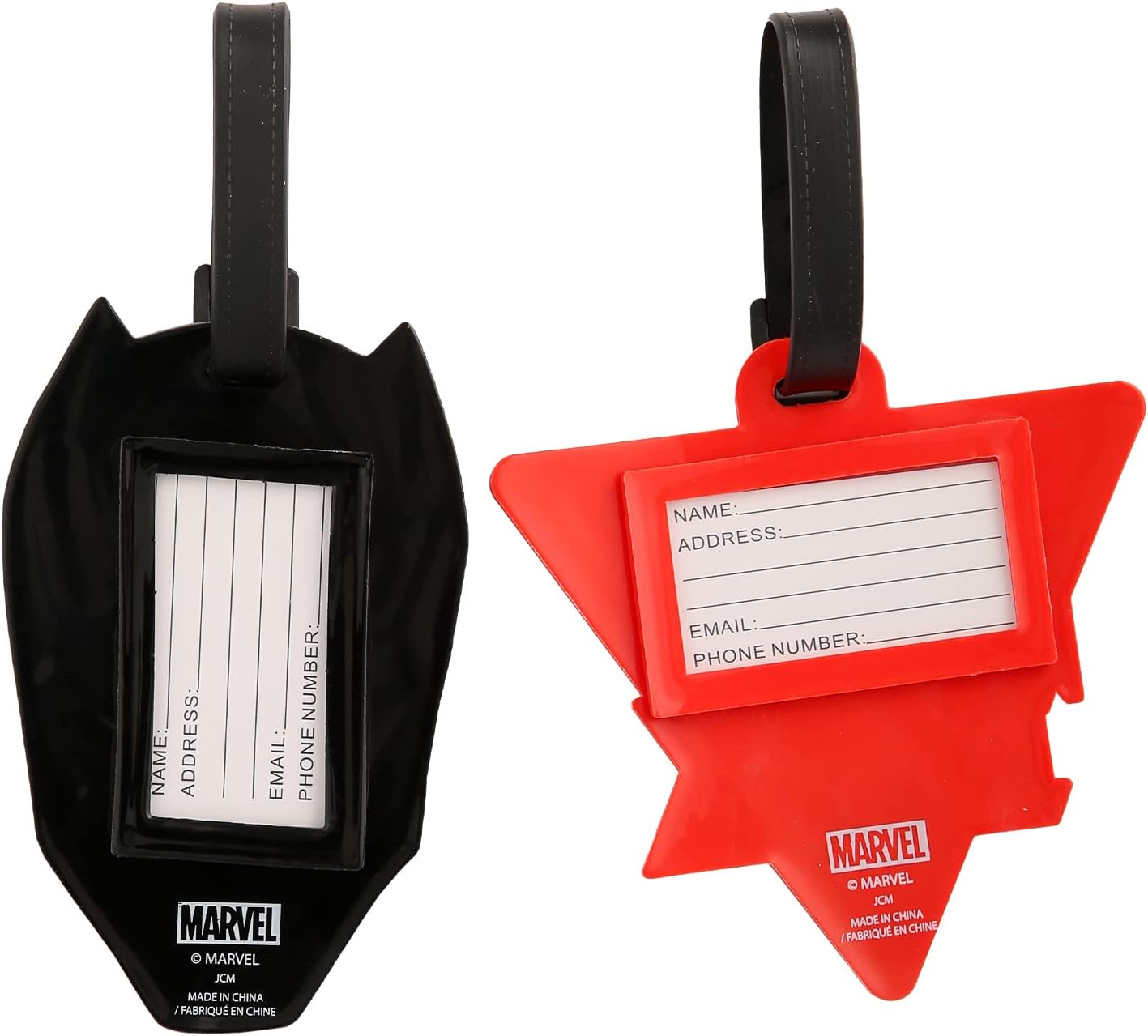 Disney Marvel Black Panther Black and Yellow 2 Piece Luggage Tag Set