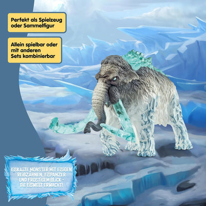 SCHLEICH ELDRADOR Creatures | Frostmammut 70829 | ELDRADOR Monster Spielfigur mit beweglichen Stoßzähnen | tolles Geschenk für Mädchen und Jungen | Spielzeug ab 7 Jahren | 9 x 16 x 11 cm