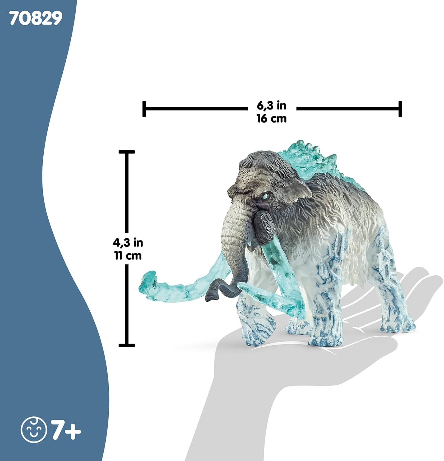 SCHLEICH ELDRADOR Creatures | Frostmammut 70829 | ELDRADOR Monster Spielfigur mit beweglichen Stoßzähnen | tolles Geschenk für Mädchen und Jungen | Spielzeug ab 7 Jahren | 9 x 16 x 11 cm