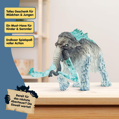 SCHLEICH ELDRADOR Creatures | Frostmammut 70829 | ELDRADOR Monster Spielfigur mit beweglichen Stoßzähnen | tolles Geschenk für Mädchen und Jungen | Spielzeug ab 7 Jahren | 9 x 16 x 11 cm