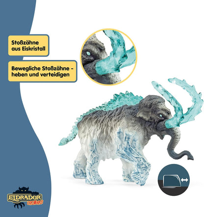 SCHLEICH ELDRADOR Creatures | Frostmammut 70829 | ELDRADOR Monster Spielfigur mit beweglichen Stoßzähnen | tolles Geschenk für Mädchen und Jungen | Spielzeug ab 7 Jahren | 9 x 16 x 11 cm