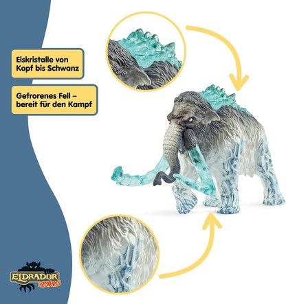 SCHLEICH ELDRADOR Creatures | Frostmammut 70829 | ELDRADOR Monster Spielfigur mit beweglichen Stoßzähnen | tolles Geschenk für Mädchen und Jungen | Spielzeug ab 7 Jahren | 9 x 16 x 11 cm