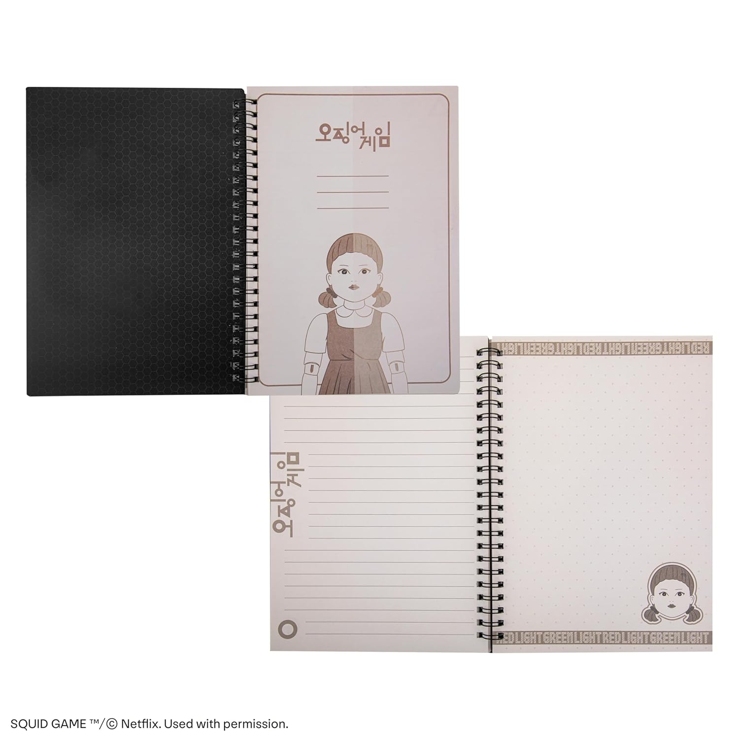 Cinereplicas Squid Game - Red Light, Green Light Lenticular Softcover Notebook - 14.5 x 21 cm - Official License