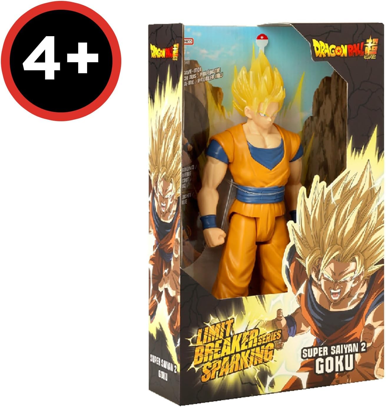 BANDAI Dragon Ball Limit Breaker Series Sparkling SS2 Goku 30 cm with Light and Sound of Battles, Based on the Video Game Dragon Ball Sparkling Zero, Model 38566