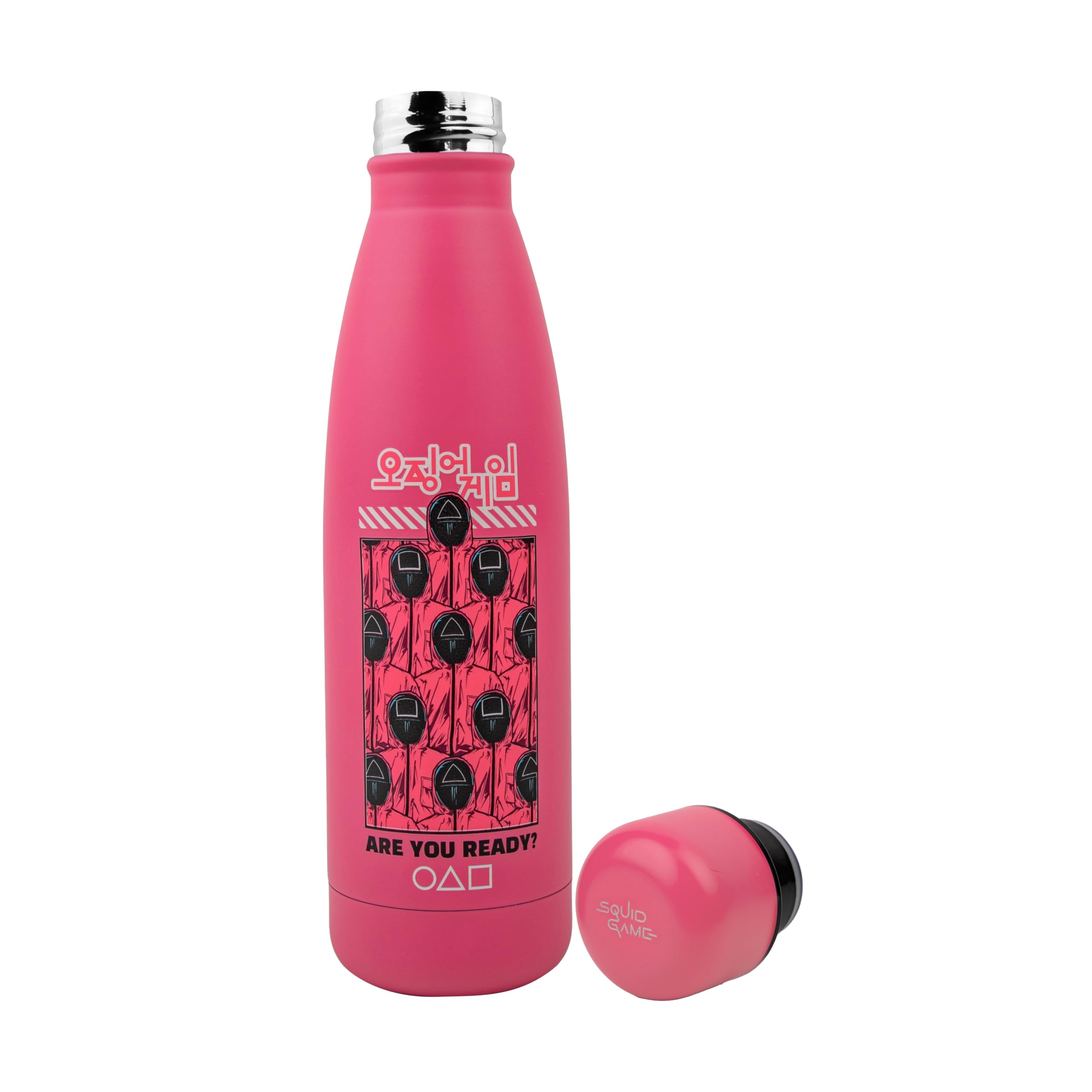 Cinereplicas Squid Game – Insulated Water Bottle – Squid Game Guards – 500 ml – Stainless Steel – Officially Licensed