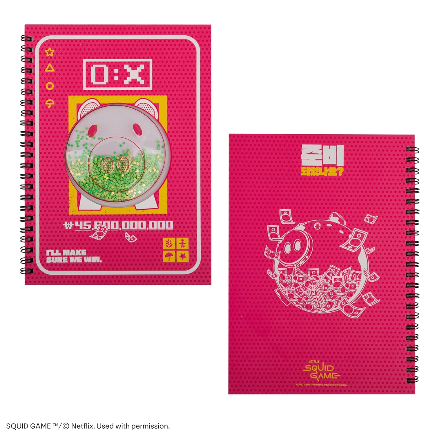 Cinereplicas Squid Game - Piggy Bank Hard Cover Notebook - 15.5 x 21 cm - Official License