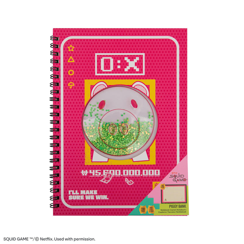 Cinereplicas Squid Game - Piggy Bank Hard Cover Notebook - 15.5 x 21 cm - Official License