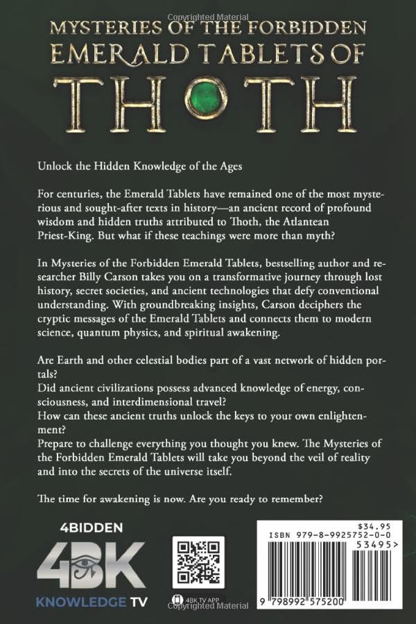 Mysteries Of The Forbidden Emerald Tablets Of Thoth