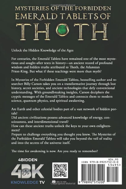 Mysteries Of The Forbidden Emerald Tablets Of Thoth