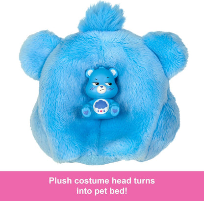 Barbie Cutie Reveal Care Bears Series Doll & Accessories Set with Grumpy Bear Plush Costume & 10 Surprises Including Color Change & Mini Bear, JCN96