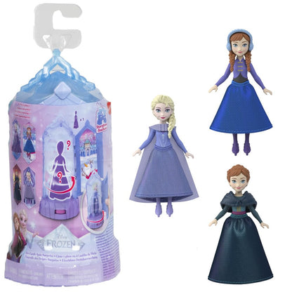 Mattel Disney Frozen - Castello di Ghiaccio, mini playset ispirato al film con bambola personaggio e sorpresa rotante incluse, giocattolo per bambini, 3+ anni, JCR90