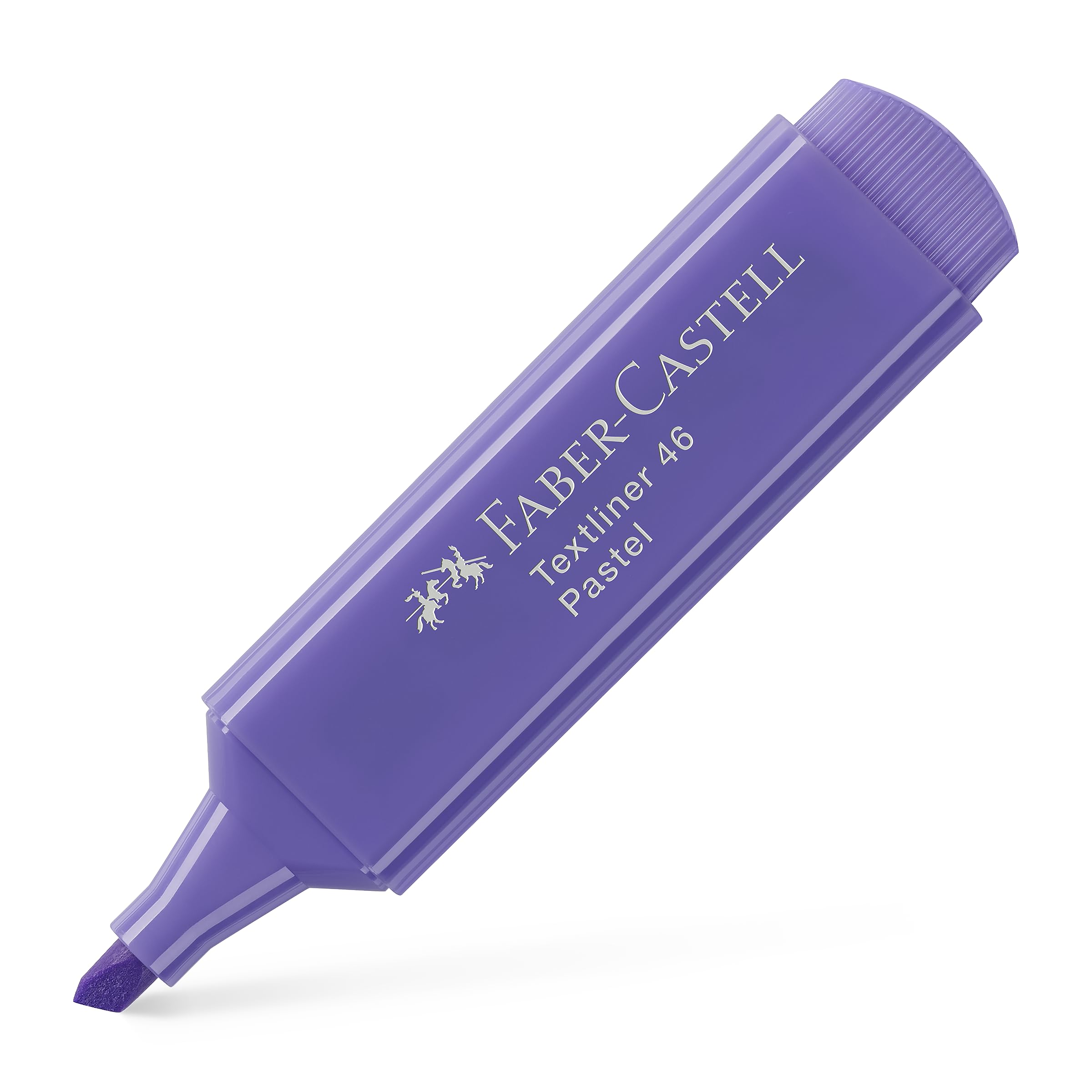 Faber-Castell 154656 - Scatola con 10 Marcatori Fluorescenti - Tonalità Pastello - Textliner 46 - Lilla Pastello