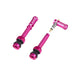 Granite Juicy Nipple Ventilkappen- und 44-mm-Farbabgestimmtes Presta-Ventilstangenset, Staubkappen für Fahrradreifen mit Ventileinsatzentfernungsfunktion (Rosa