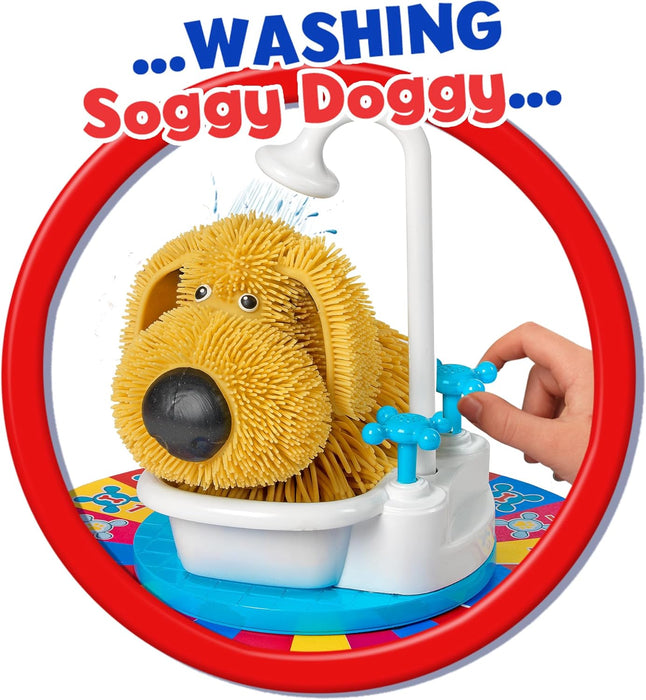 IDEAL | Soggy Doggy: The showering, shaking, doggy bathing game | Kids Games | For 2-4 Players | Ages 4+