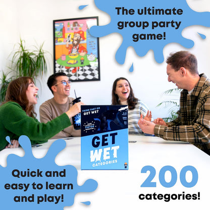 Get Wet Categories Family Game: Party Game Where Thinking Slow Gets You Wet - Card Games for 8+ Year Olds, 2-8 Players - Fun Family Games for Adults & Kids - Indoor & Outdoor Games Nights, Games Kids
