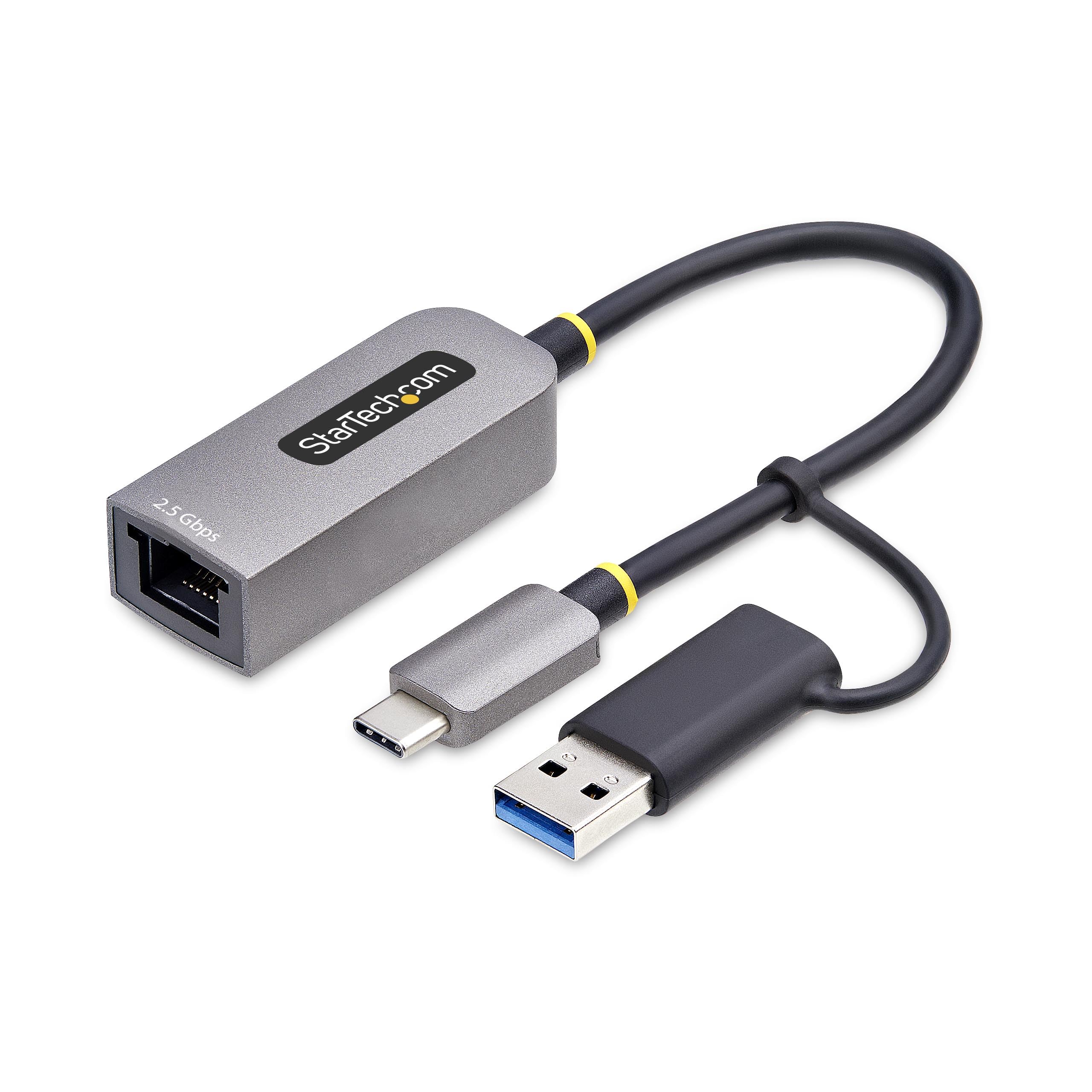 StarTech.com Adaptador de Red Ethernet USB Tipo C a RJ45 - Adaptador de Red USB-C con Conversor USB-A - NBASE-T - USB 3.1