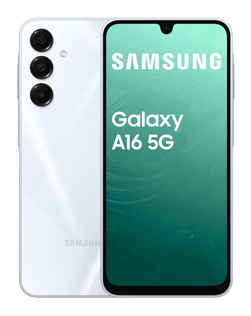 Samsung Galaxy A16 128/4GB Ram, Dual Sim, Unlocked to all Carrier, including with FREE official 25W UK Adapter (EP-T2510) Retail Pack and Clear Case, (Light Gray, 4G