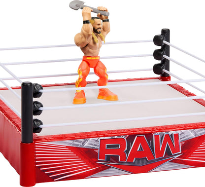 Mattel WWE Knuckle Crunchers - Rebound Ring, set con action figure di Seth Rolling snodata e con suoni, ring Flex Mat e 7 accessori inclusi, giocattolo per bambini, 6+ anni, JFK77