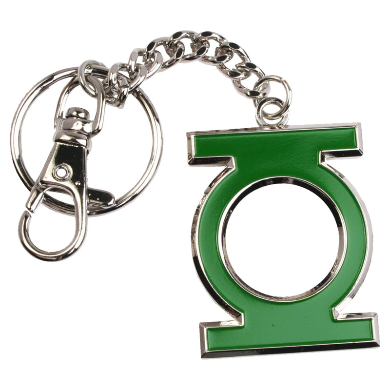 The Noble Collection DC groene lantaarn logo sleutelhanger - 3 inch (8,5 cm) groene lantaarn sigil - groene lantaarn filmset filmrekwisieten - geschenken voor familie, vrienden en groene lantaarnfans