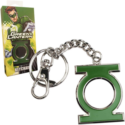 The Noble Collection DC groene lantaarn logo sleutelhanger - 3 inch (8,5 cm) groene lantaarn sigil - groene lantaarn filmset filmrekwisieten - geschenken voor familie, vrienden en groene lantaarnfans