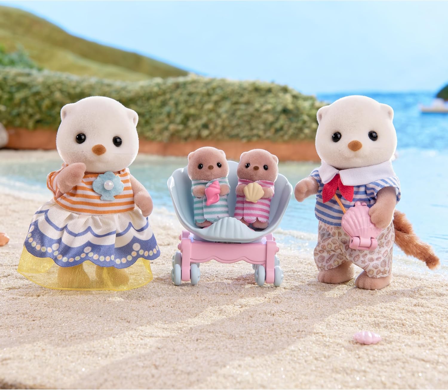 Sylvanian Families 5803 Seeotter Familie, Tierfiguren, Meerestiere, Spielzeug für Kinder ab 3 Jahren