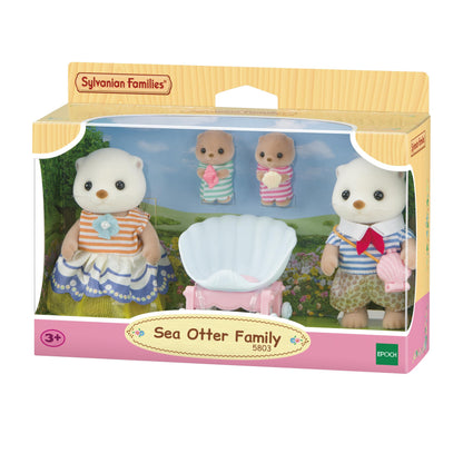 Sylvanian Families 5803 Seeotter Familie, Tierfiguren, Meerestiere, Spielzeug für Kinder ab 3 Jahren