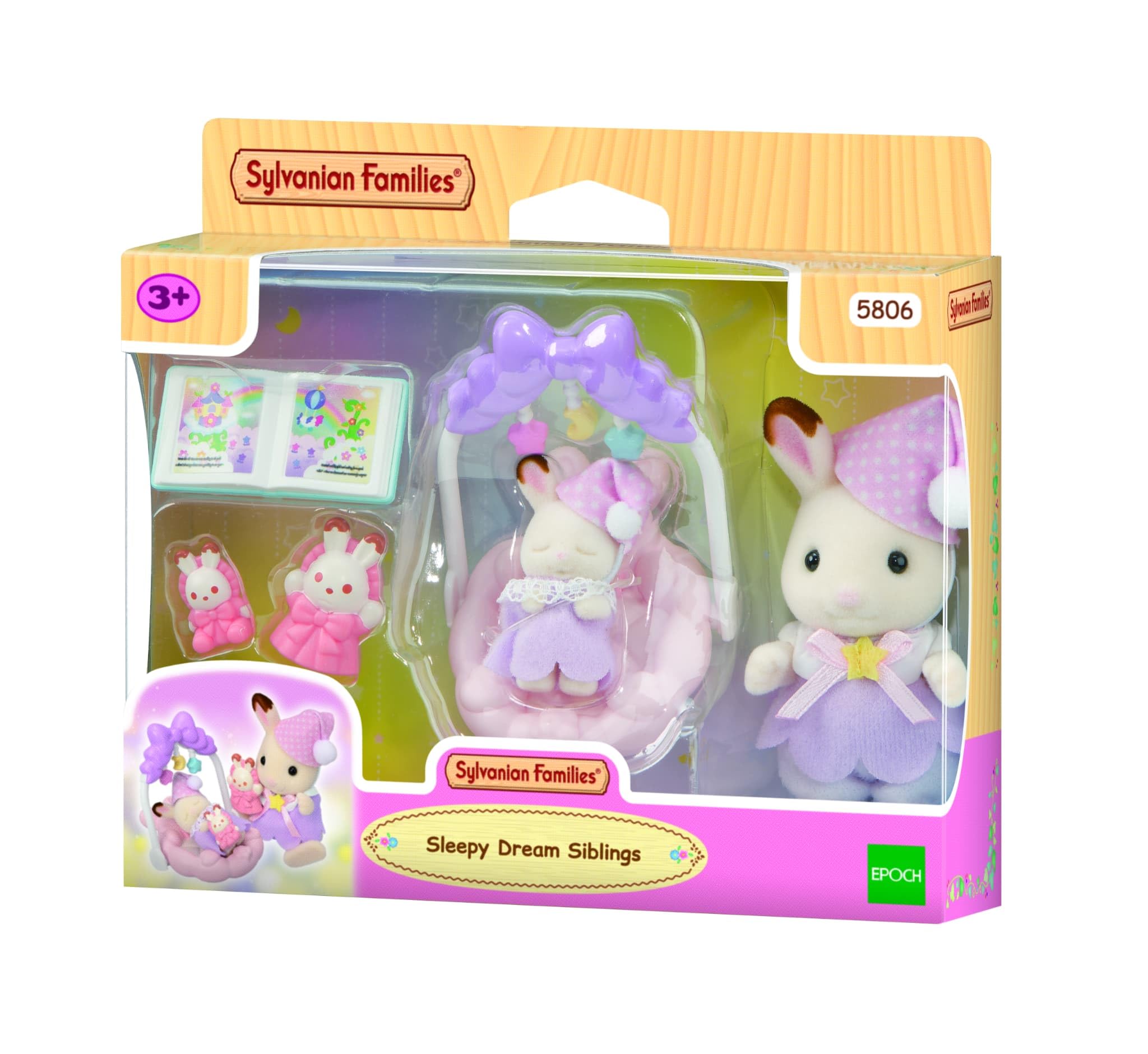 Sylvanian Families 5806 Schokoladenhasen Träumsüß Set, Spielset mit Tierfigur, Mit süßen Mäusefiguren, Spielzeug für Kinder ab 3 Jahren