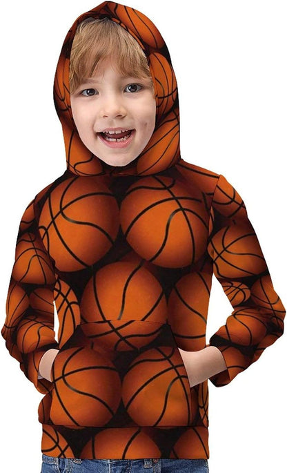 ODOKAY Kinder-Pullover, Hoodies, bedruckt, Stretch, Kapuzen-Sweatshirt, Tops für Unisex-Teens