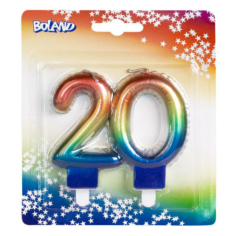 Boland: Candle Shape Of A Foil Balloon `20` With Holder