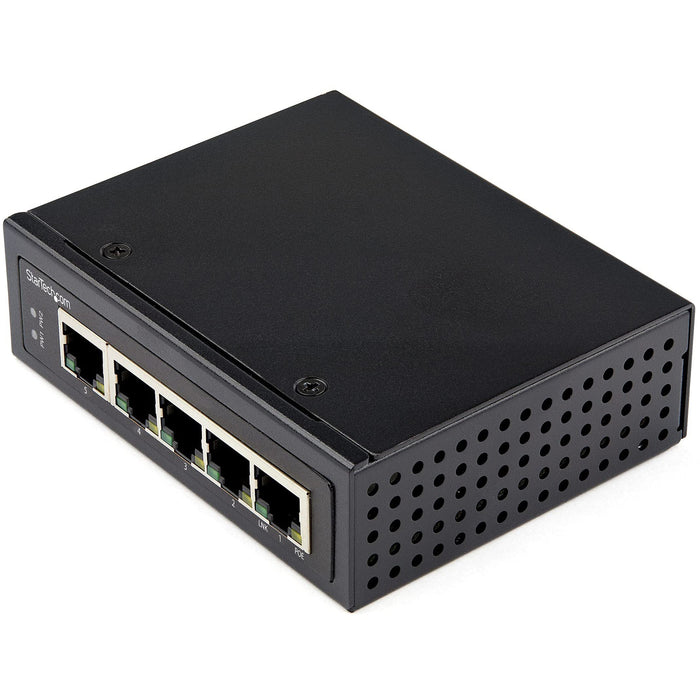 StarTech.com Switch Conmutador Industrial Ethernet Gigabit de 5 Puertos PoE no Gestionado de Servicio Pesado GbE PoE+ IP30 (IESC1G50UP