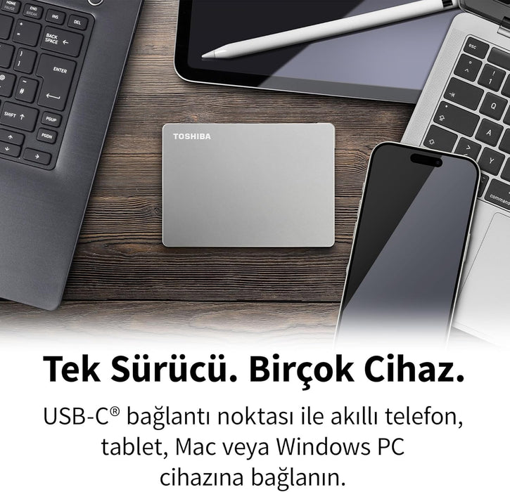 Toshiba Canvio Flex 1TB Warm Silver
