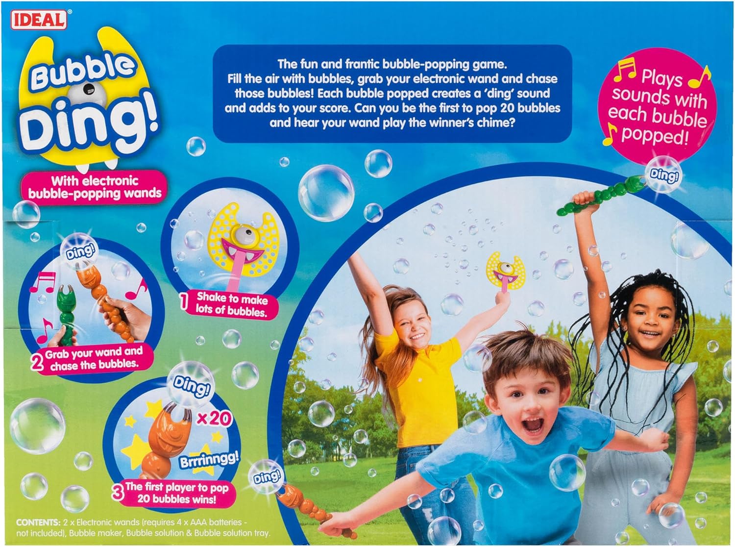 IDEAL | Bubble Ding! The bubble bursting game | Kids Games | Outdoor Games | For 1-2 Players | Ages 3+