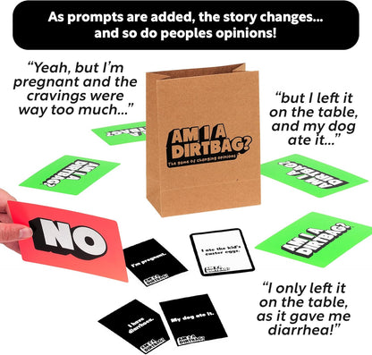 Am I A DirtBag: The ‘Game Of Changing Opinions’ Party Card Games, for adults and teens age 14+, best new board game, for 3+ players