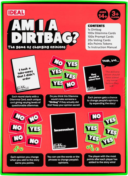 Am I A DirtBag: The ‘Game Of Changing Opinions’ Party Card Games, for adults and teens age 14+, best new board game, for 3+ players